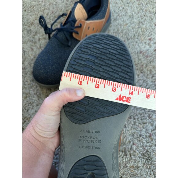 Rockport Works TruFlex Mens Lightweight Oil & Slip Resistant Shoes Size 12W Navy - Picture 8 of 8